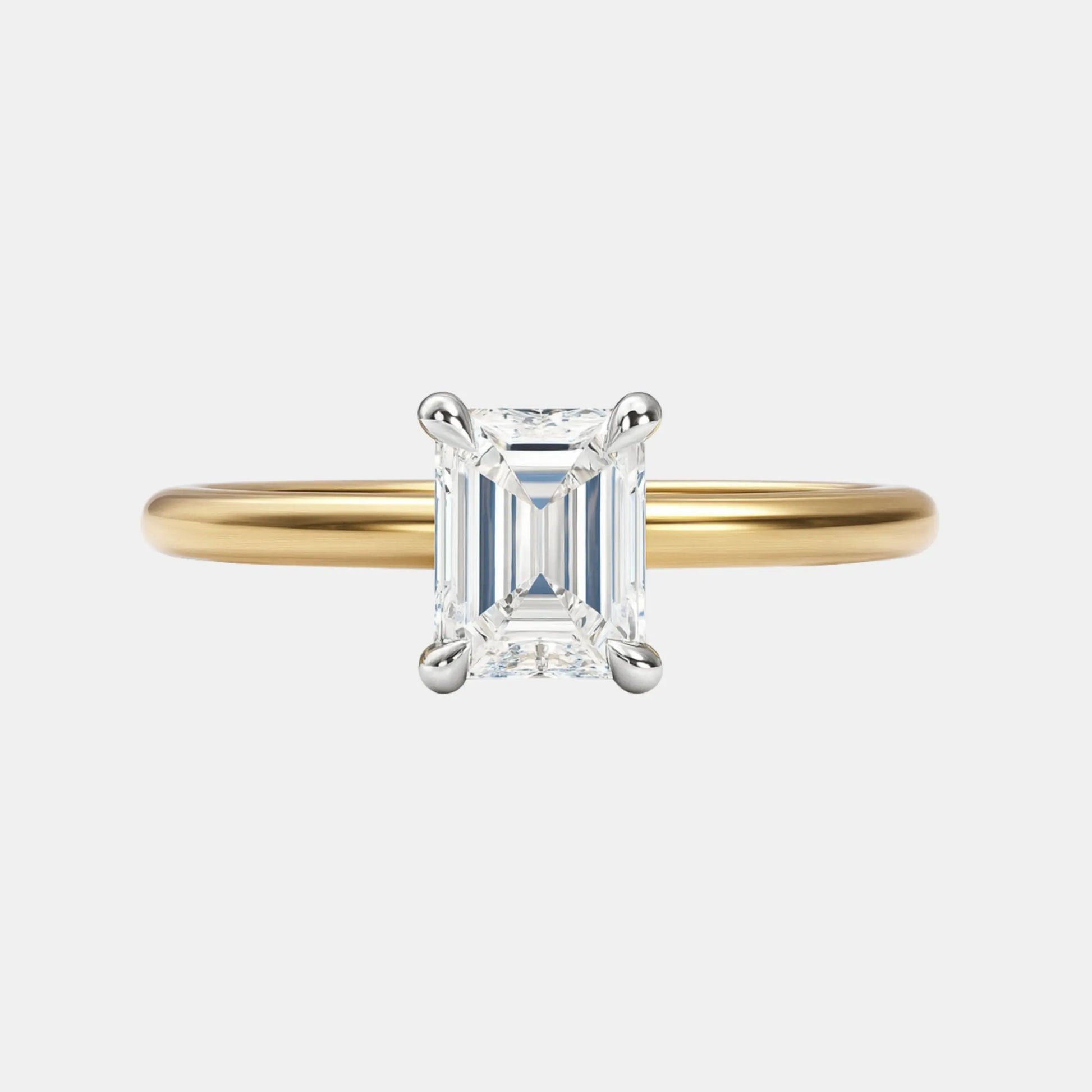 NOOR – Emerald Cut Solitaire Ring Setting AG & CO Jewellery