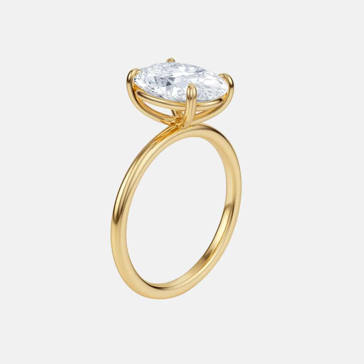 Ag Ring Nova- Accessible Elegance - 10K Oval Solitaire Engagement Ring - AG ...