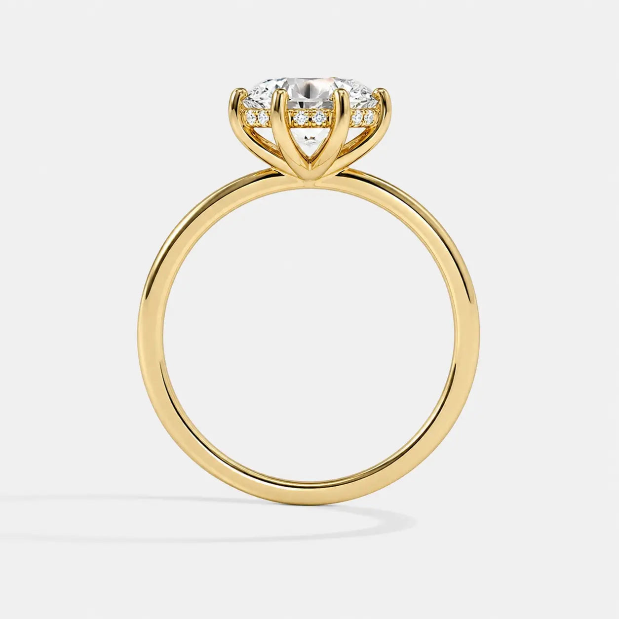 olivia -  6 prong oval solitaire with hidden halo ag & co jewellery