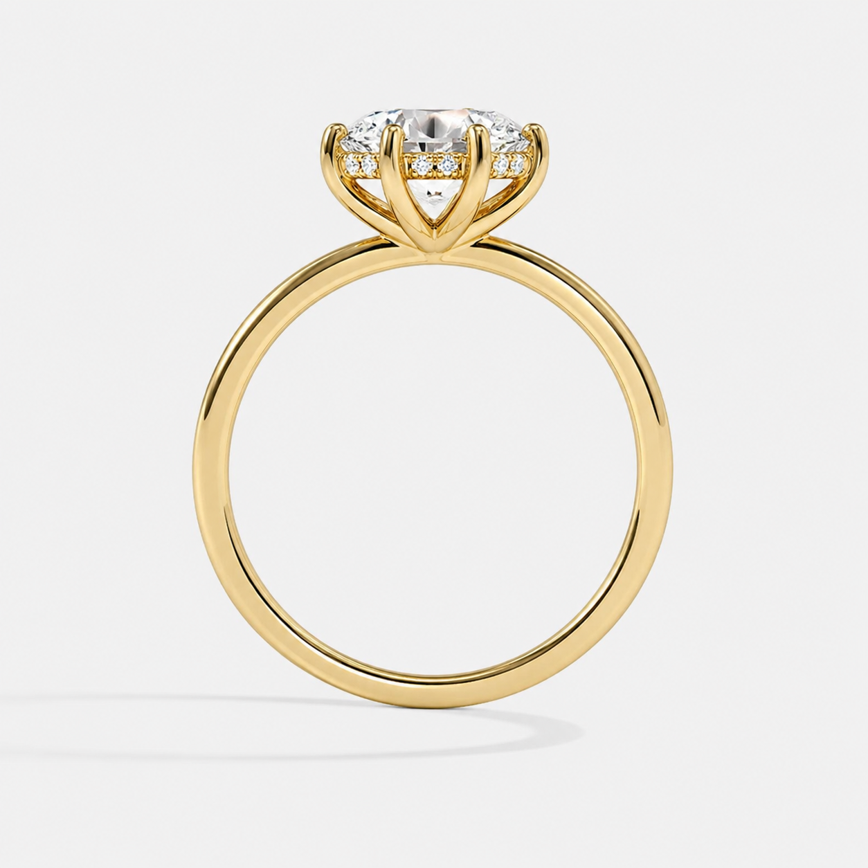 olivia - 6-prong oval solitaire with hidden halo ag & co jewellery