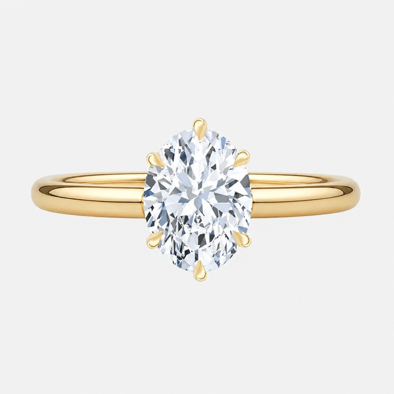 OLIVIA - 6-Prong Oval Solitaire with Hidden Halo AG & CO Jewellery