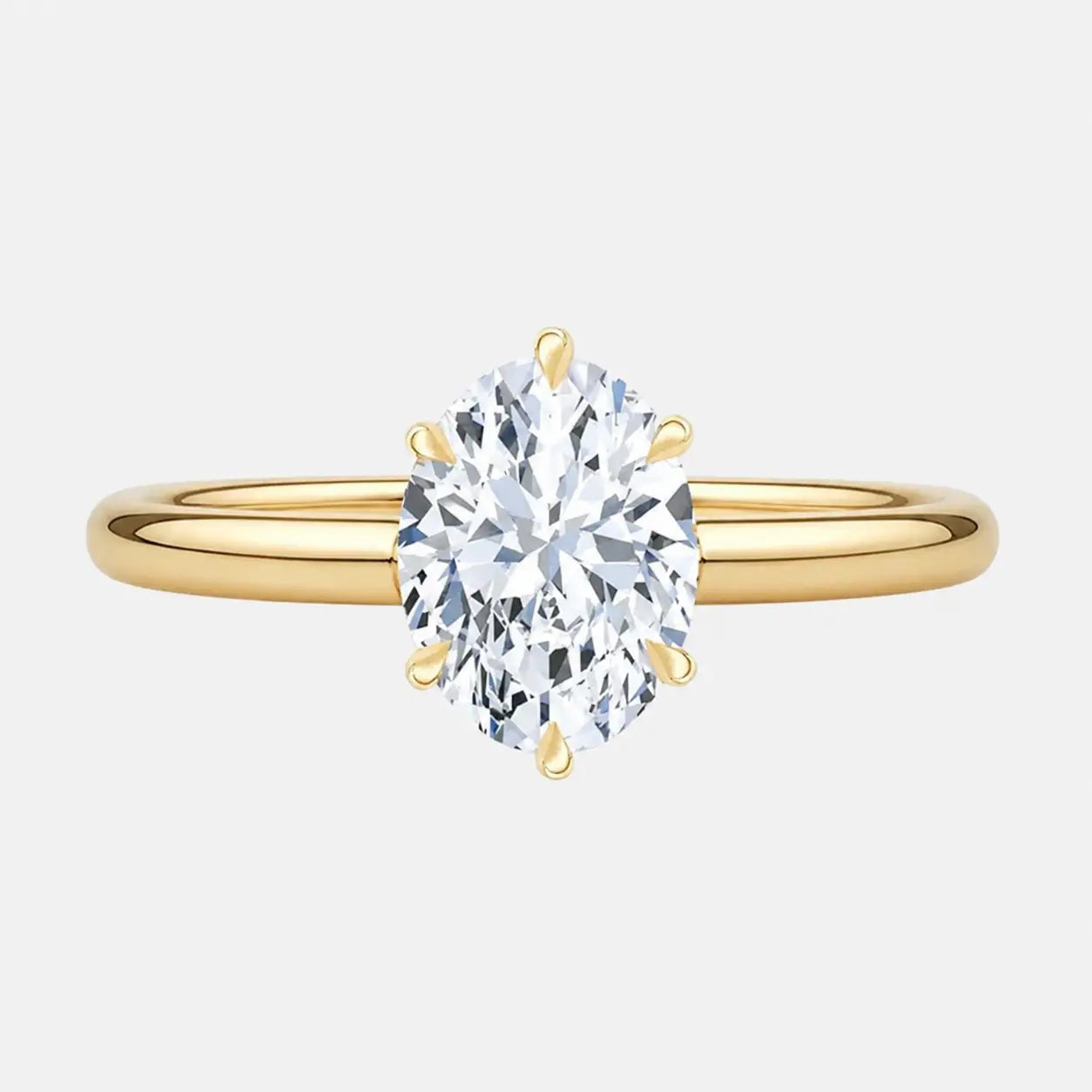 olivia -  6 prong oval solitaire with hidden halo ag & co jewellery