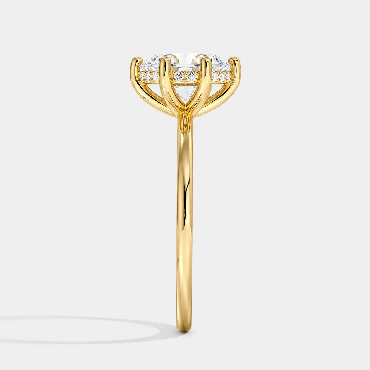 olivia -  6 prong oval solitaire with hidden halo ag & co jewellery