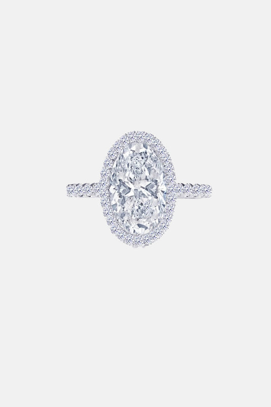 Celestia – Oval Halo with Pavé Band AG & CO Jewellery