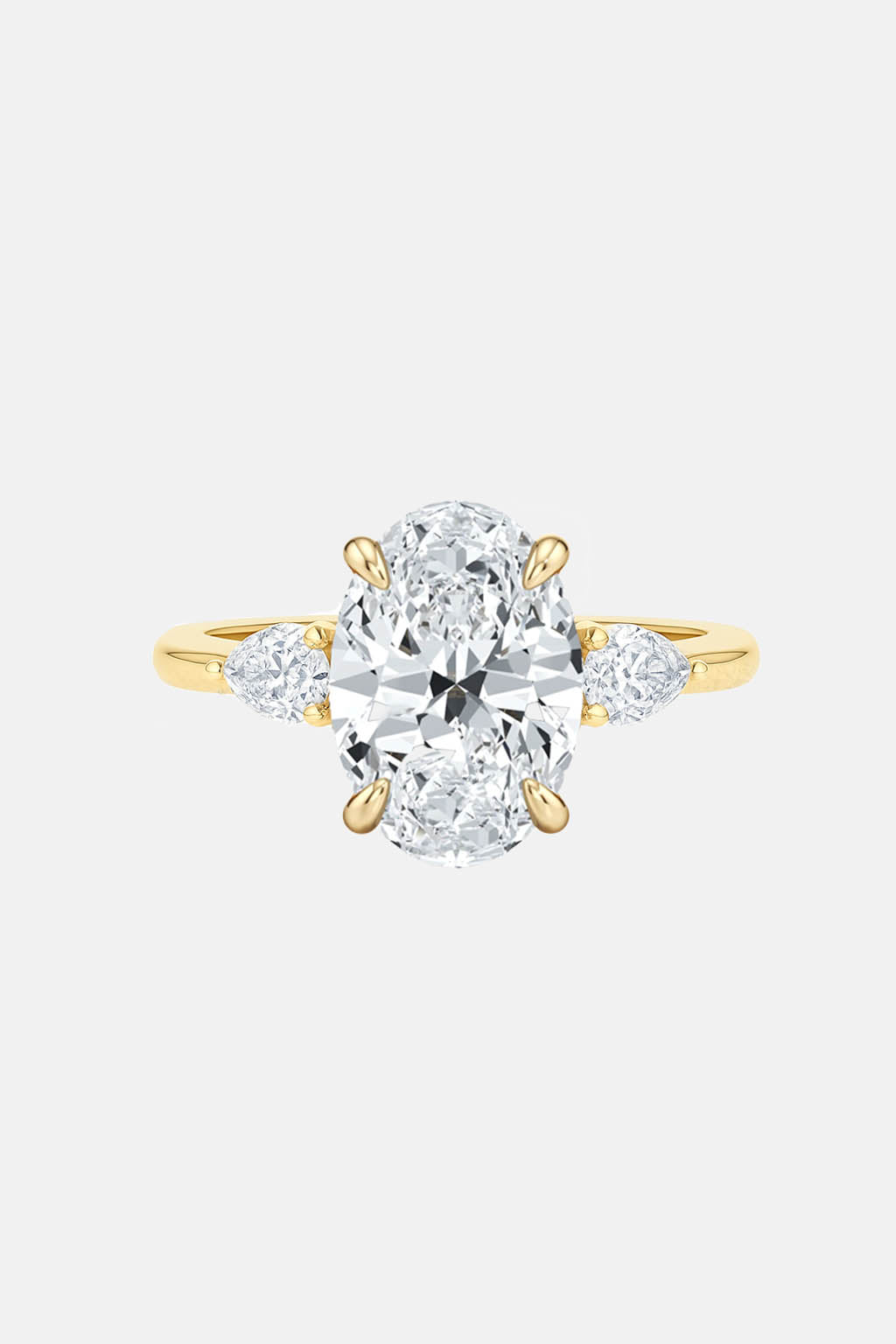 AVELINE - Oval-Cut with Pear Side Stones AG & CO Jewellery