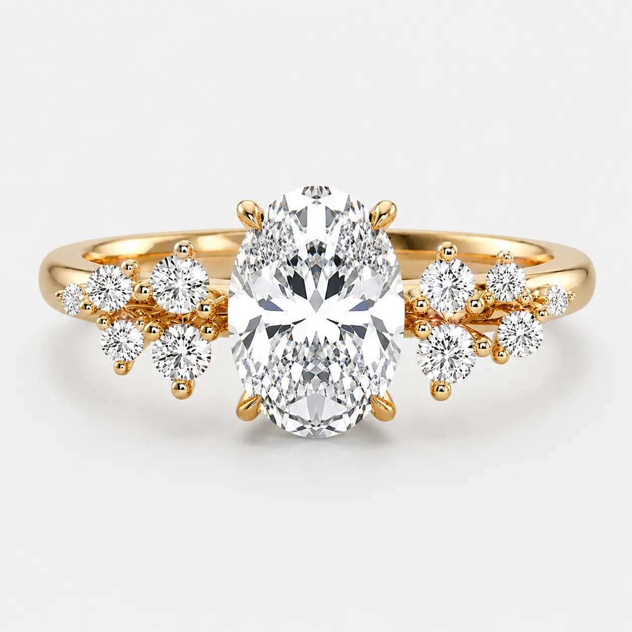 olivia oval floral diamond engagement ring