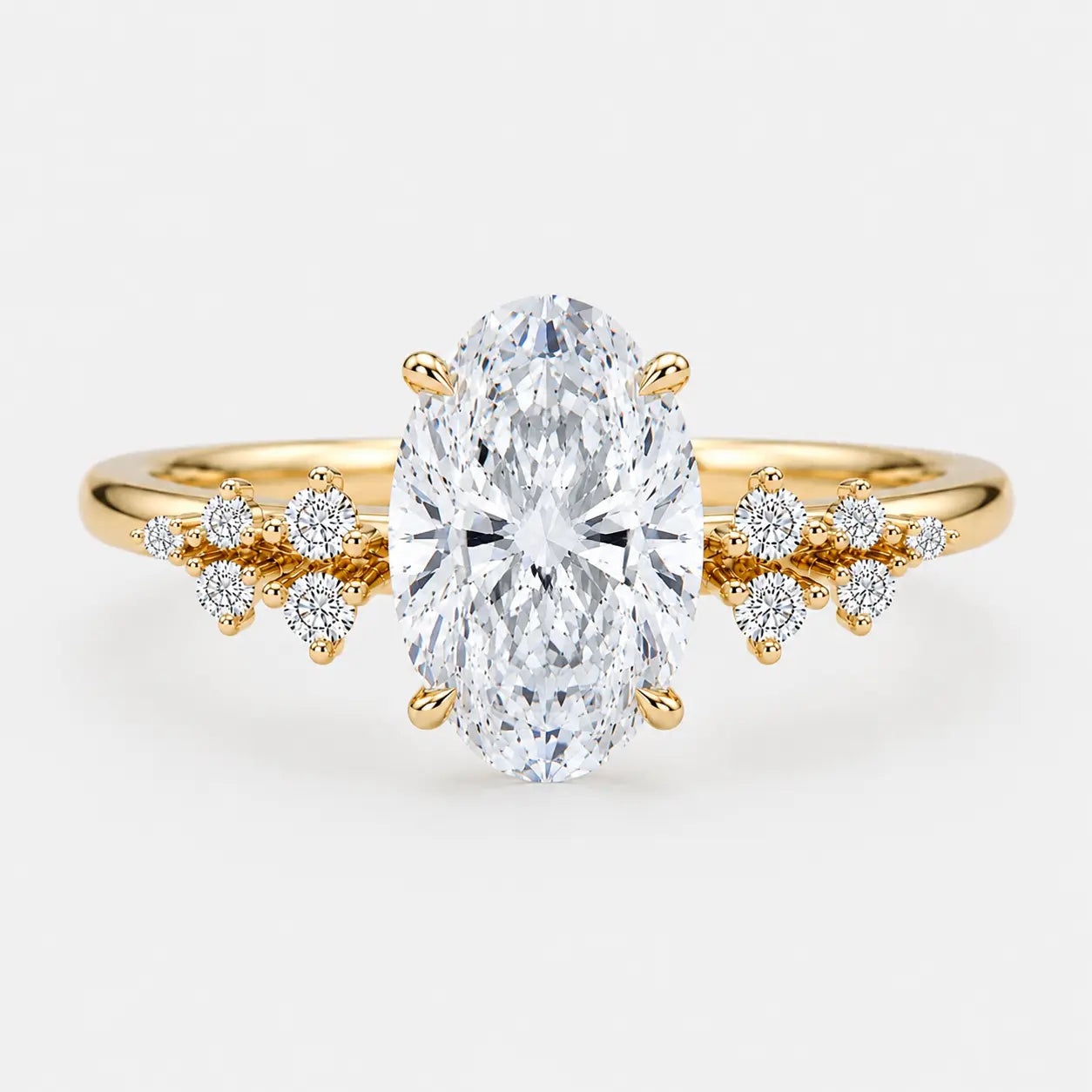 olivia oval floral diamond engagement ring