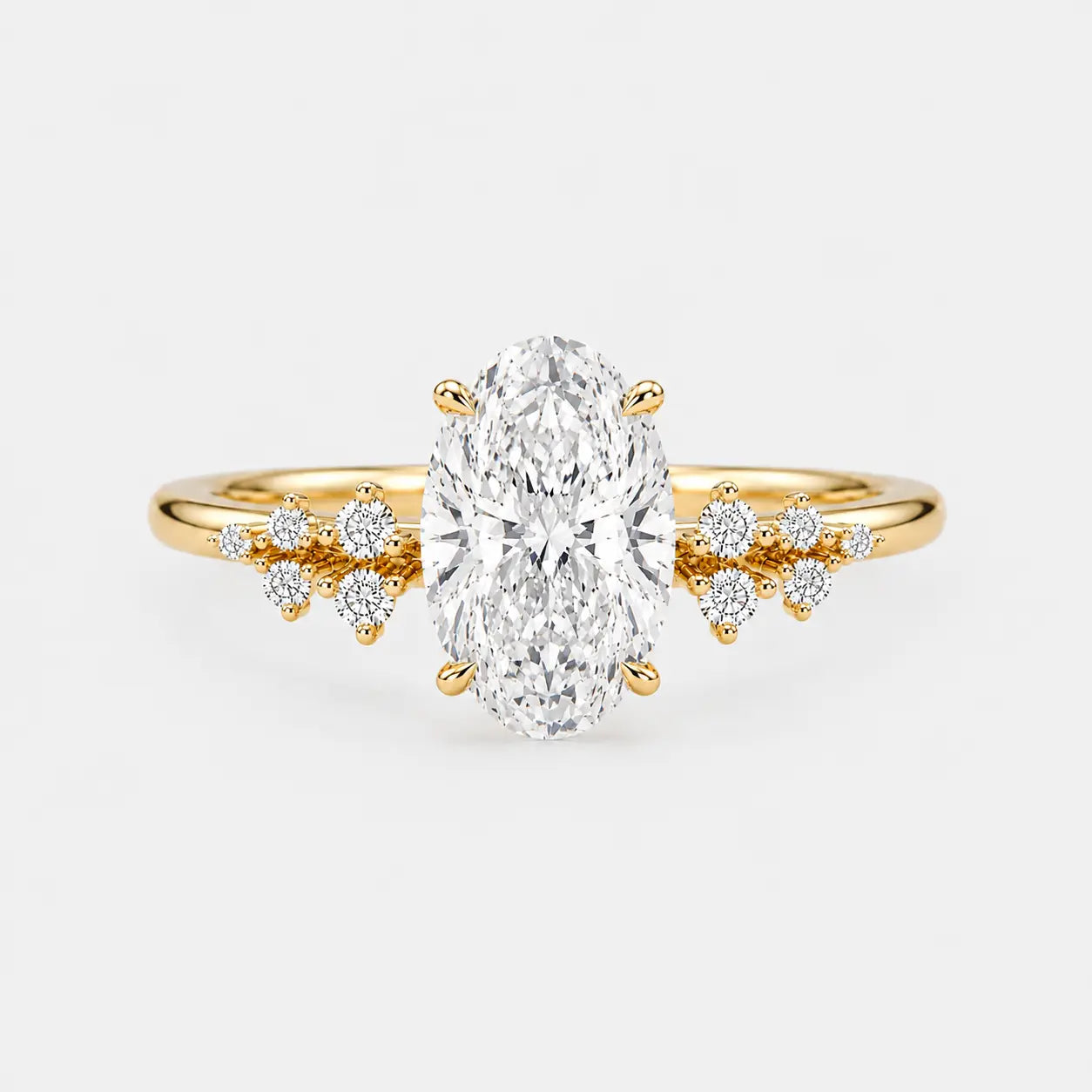 olivia oval floral diamond engagement ring