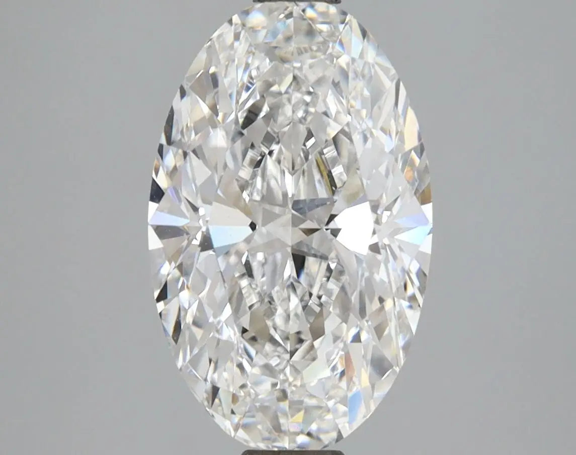 oval 3.97ct d vvs2 ex ex igi ratio 1.60
