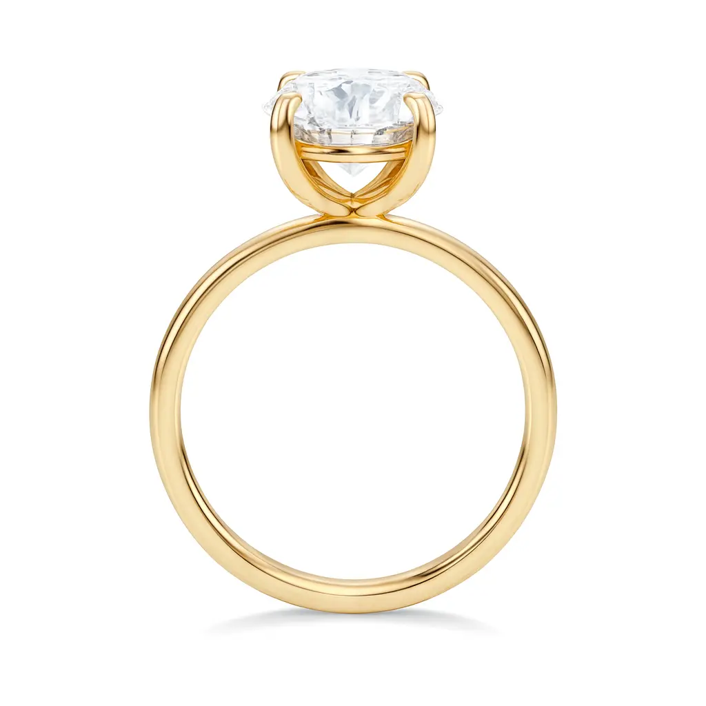 oval solitaire engagement ring — 10k yellow gold | lab grown diamond (1ct – 6ct) ag & co jewellery