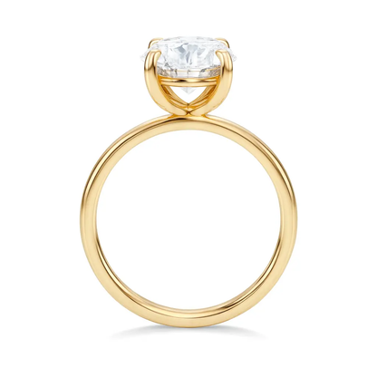 Oval Solitaire Engagement Ring — 10K Yellow Gold | Lab Grown Diamond (1ct – 6ct) AG & CO Jewellery