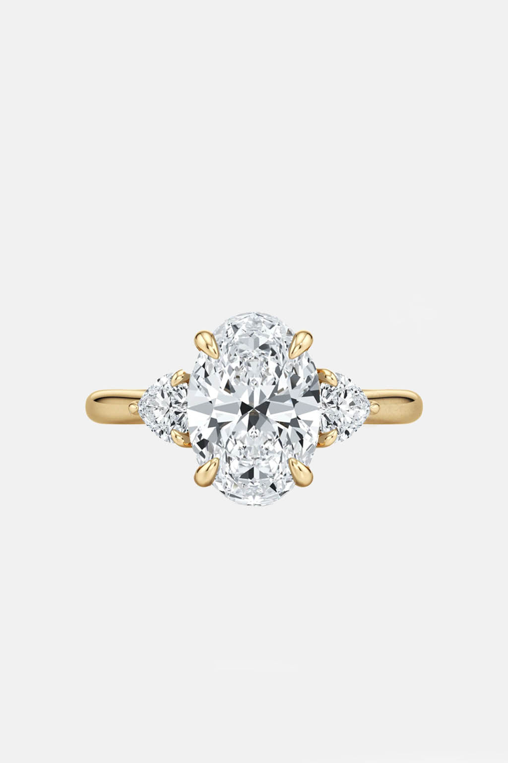 ANGELINA - Oval and Pear Trilogy Diamond Engagement Ring AG & CO Jewellery