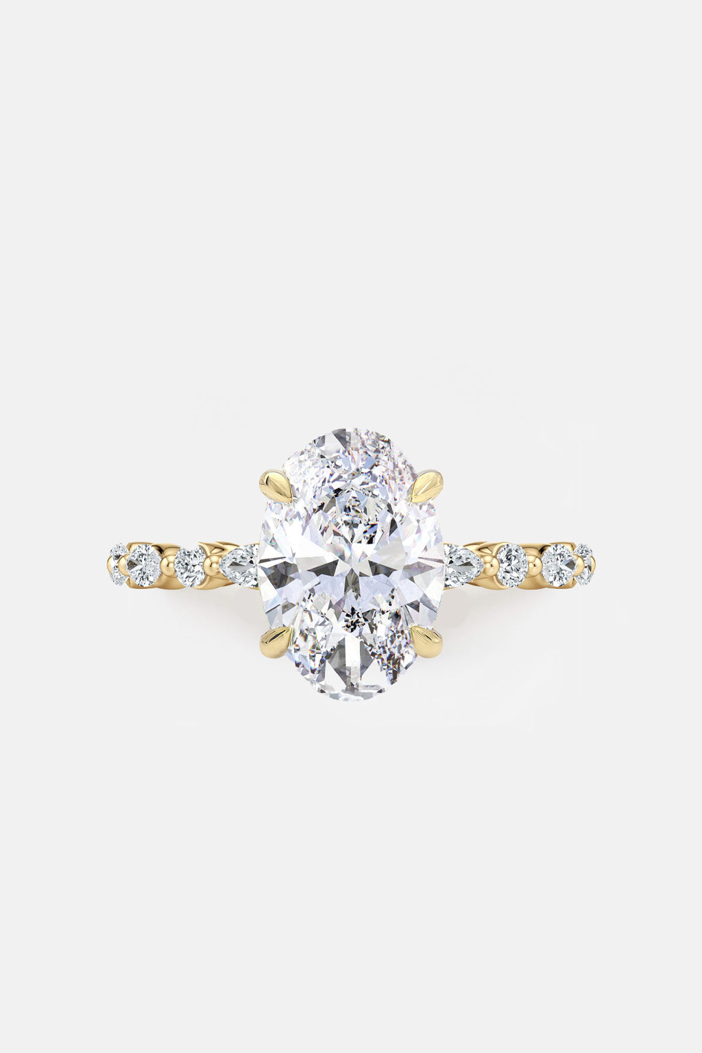 adeline - oval diamond engagement ring with marquise band accent ag & co jewellery