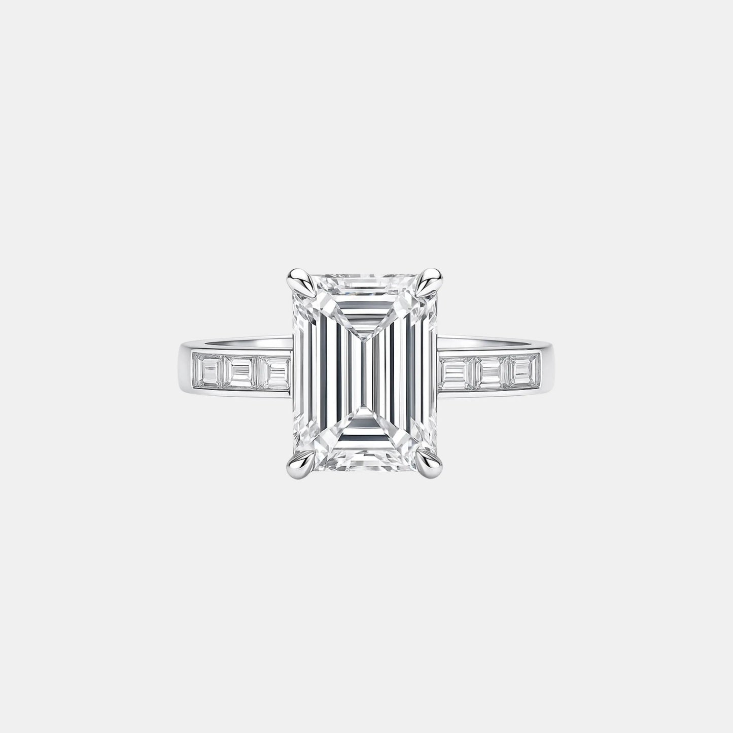 penelope - solitaire with emerald channel band ag & co jewellery
