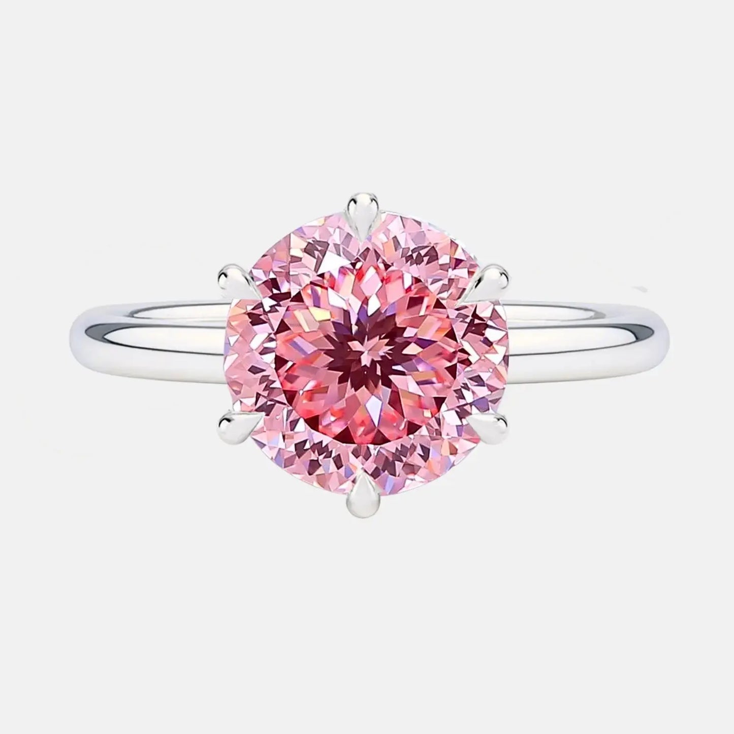 pink portuguese cut diamond solitaire engagement ring ag & co jewellery