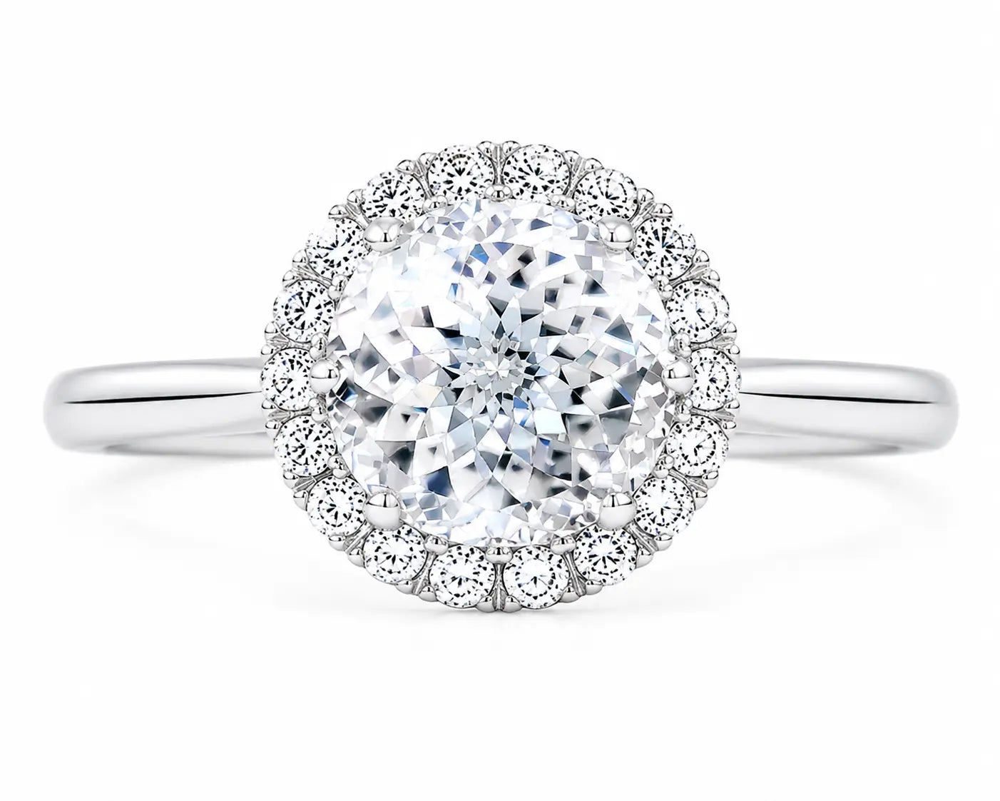 portuguese cut diamond solitaire engagement ring with halo ag & co jewellery