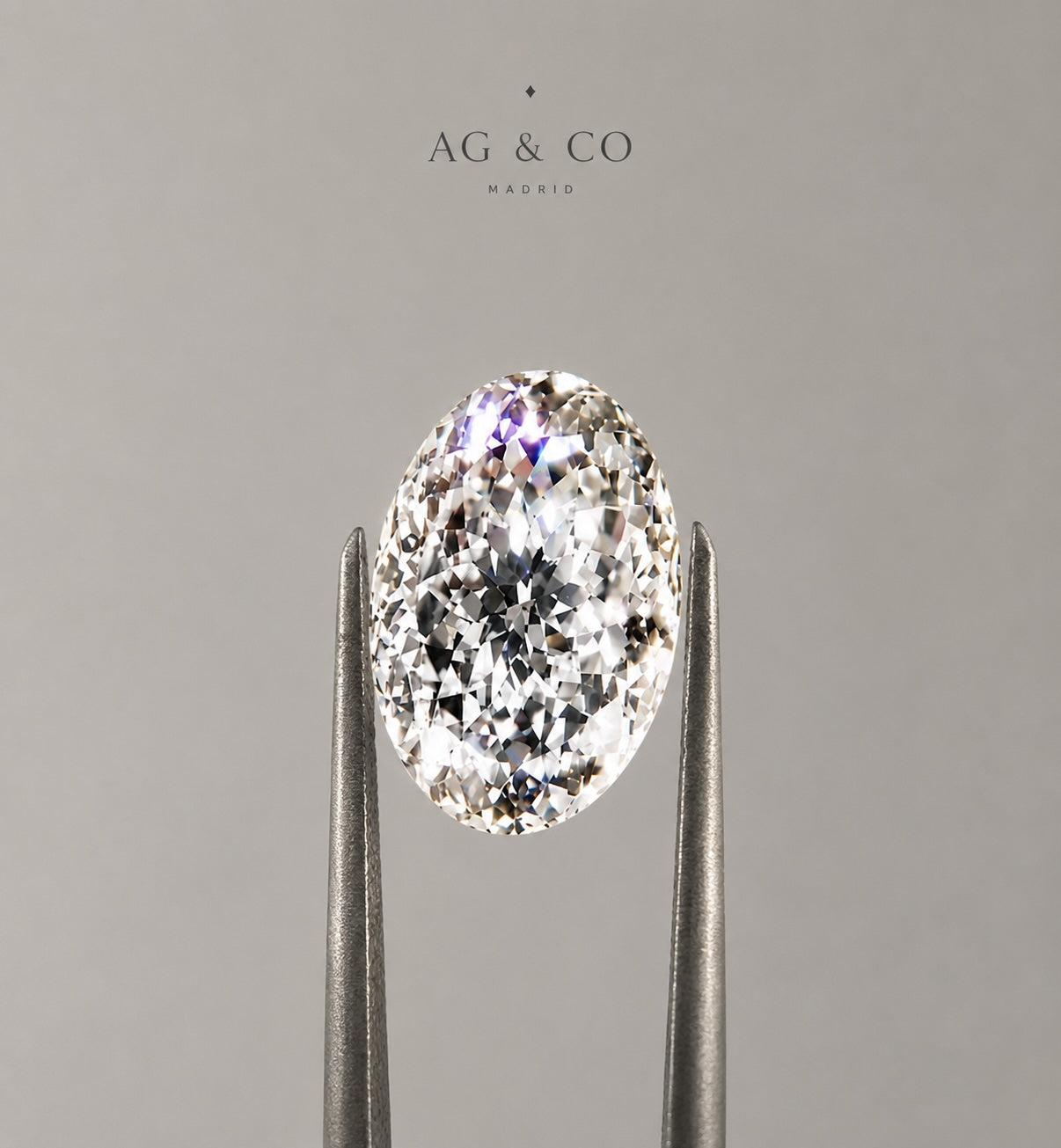 portuguese cut oval lab grown diamond – rare 161-facet brilliant, igi certified ag & co jewellery