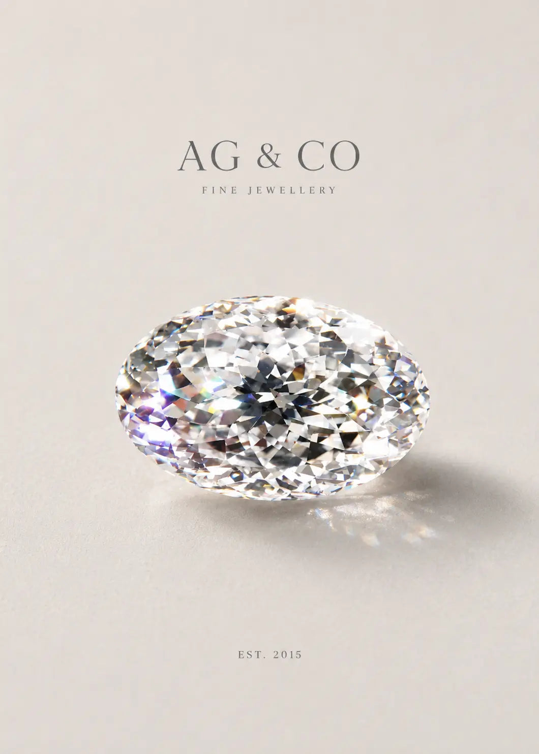 portuguese cut oval lab grown diamond – rare 161-facet brilliant, igi certified ag & co jewellery