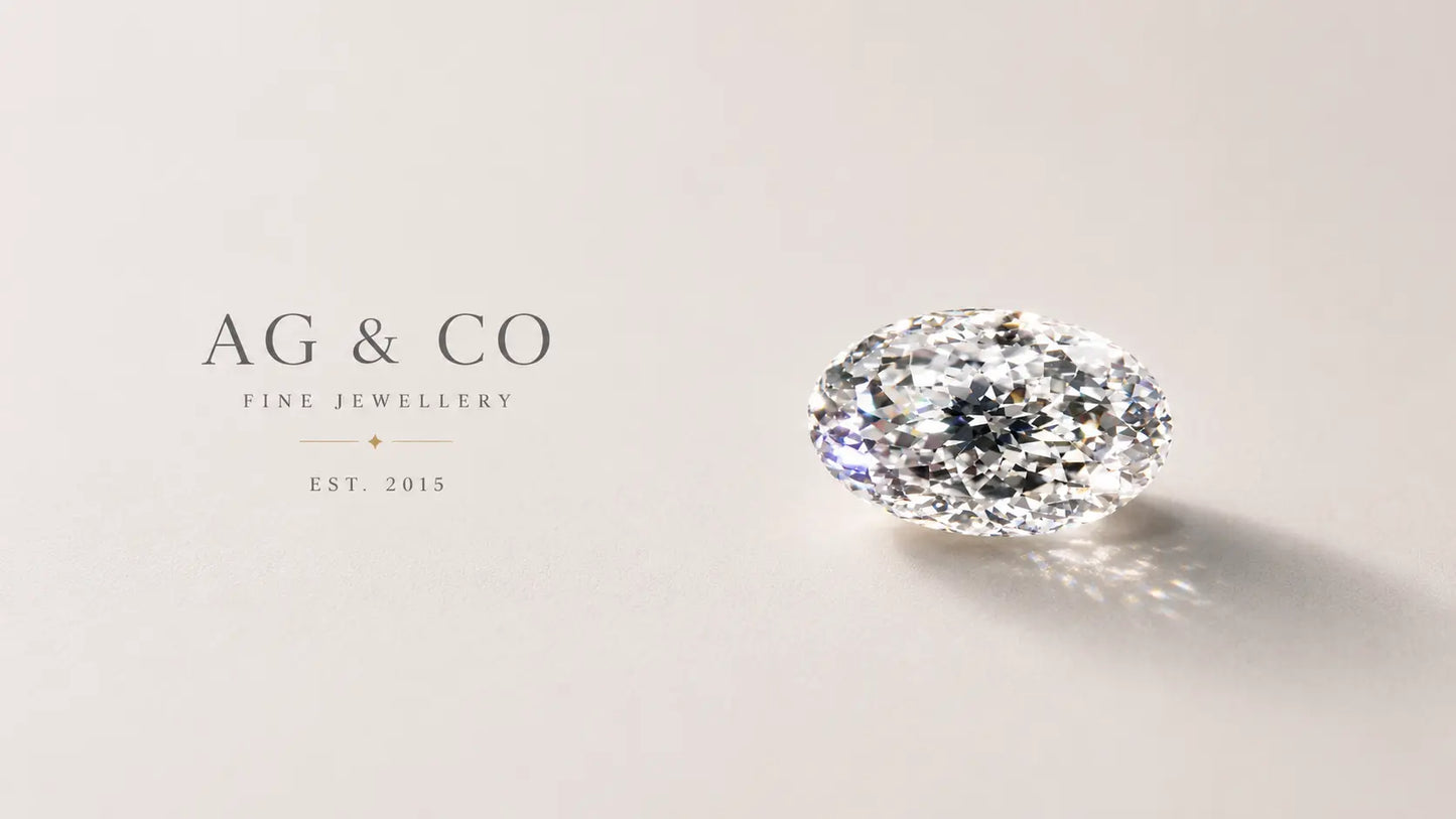 portuguese cut oval lab grown diamond – rare 161-facet brilliant, igi certified ag & co jewellery