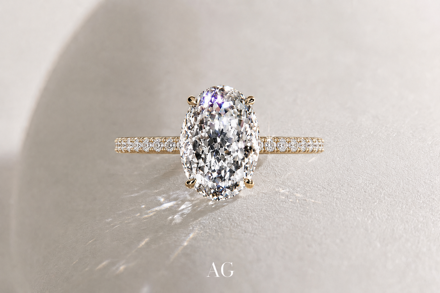 Portuguese Cut Oval Lab Grown Diamond – Rare 161-Facet Brilliant, IGI Certified AG & CO Jewellery