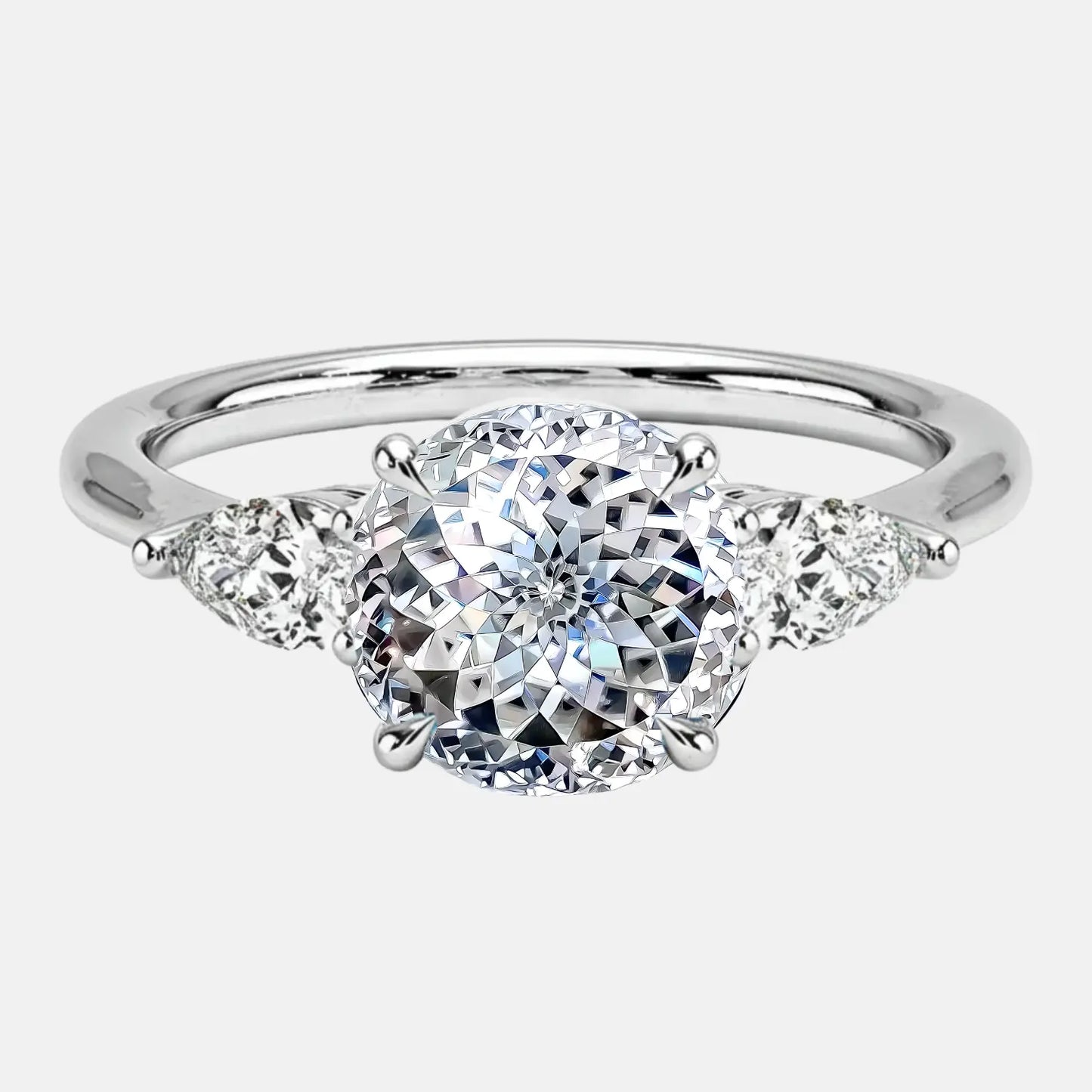 portuguese trilogy engagement ring – refined portuguese cut diamond trilogy ag & co jewellery