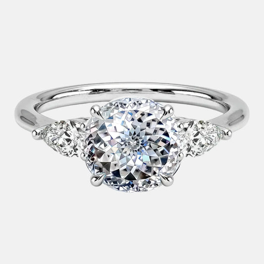 Portuguese Trilogy Engagement Ring – Refined Portuguese Cut Diamond Trilogy