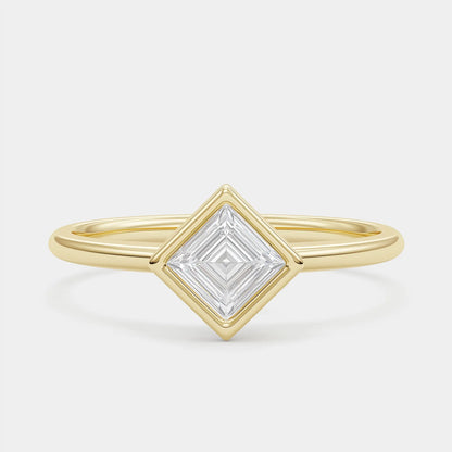 Prism - Asscher Bezel Set Diamond Engagement Ring AG & CO Jewellery