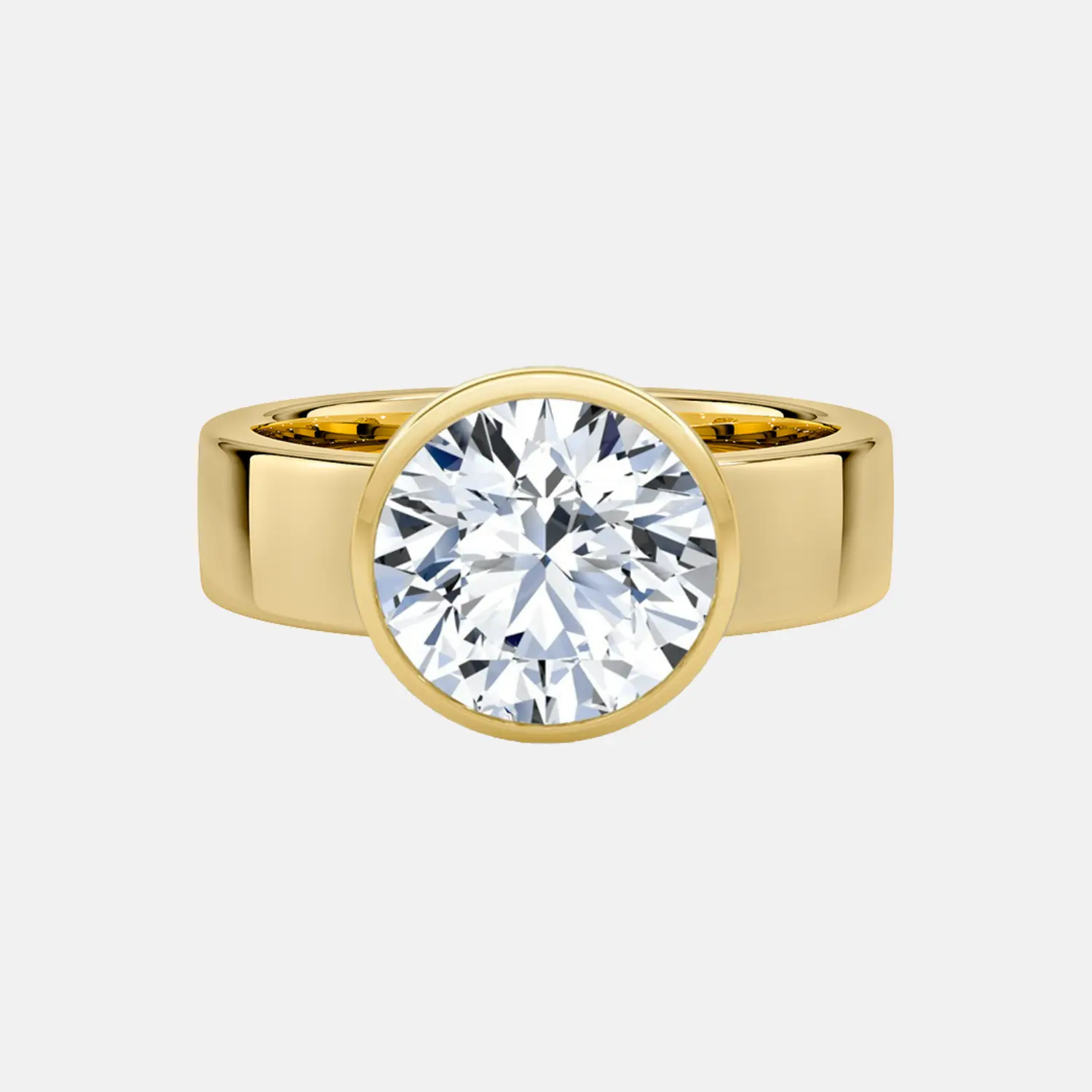 RAFAELA bold round bezel ring AG & CO Jewellery