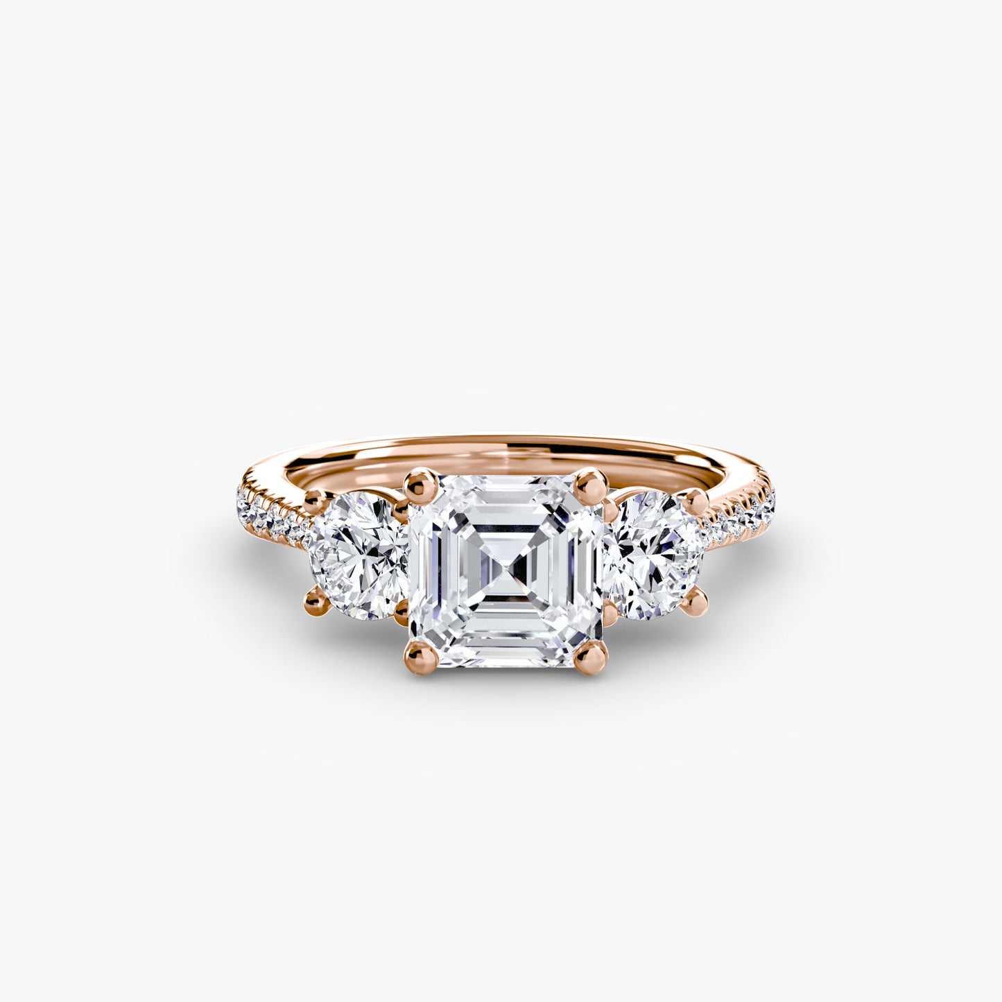 three-stone with pavé band ag & co jewellery
