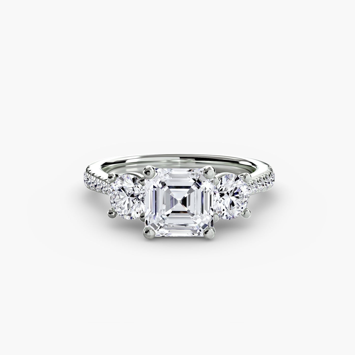 three-stone with pavé band ag & co jewellery