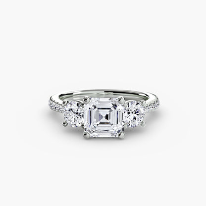 Three-Stone with Pavé Band AG & CO Jewellery