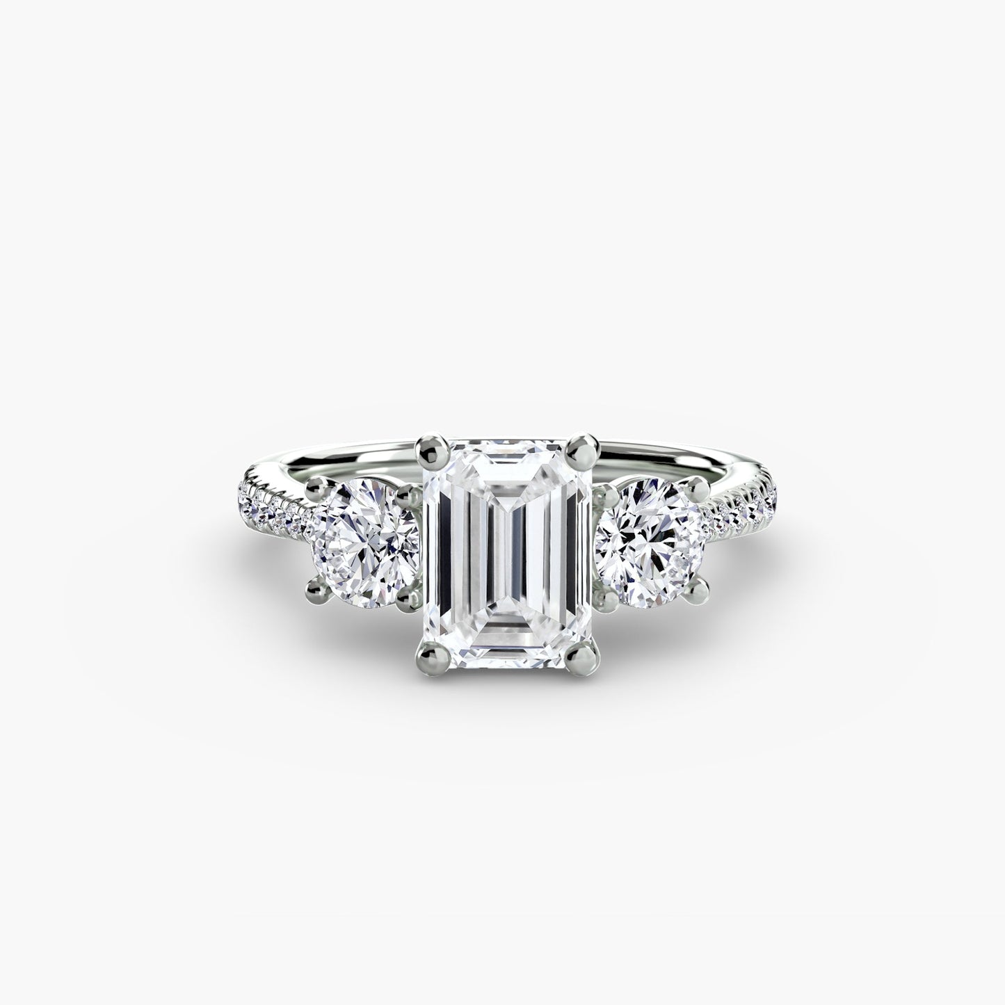 three-stone with pavé band ag & co jewellery