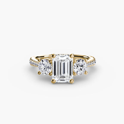 Three-Stone with Pavé Band AG & CO Jewellery