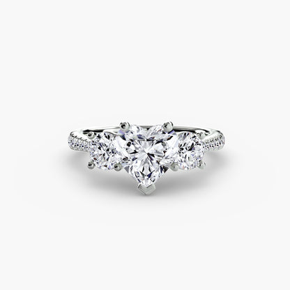 Three-Stone with Pavé Band AG & CO Jewellery