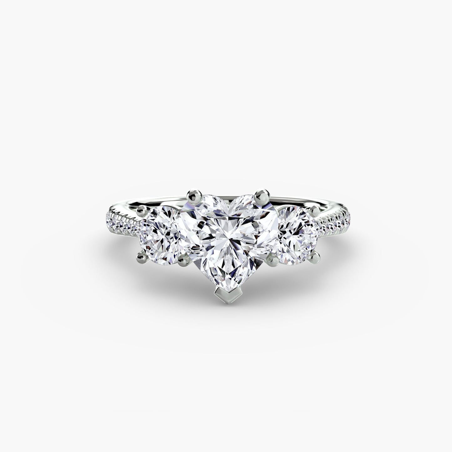 three-stone with pavé band ag & co jewellery