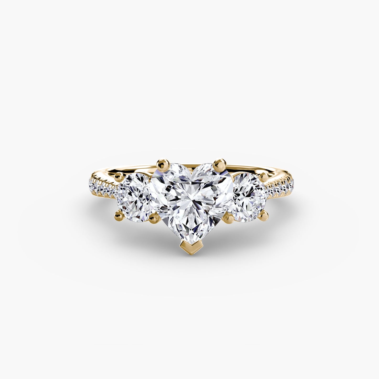 three-stone with pavé band ag & co jewellery