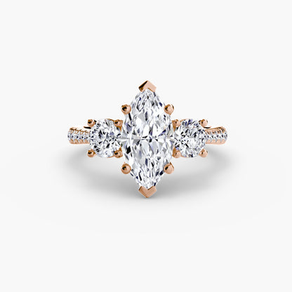 Three-Stone with Pavé Band AG & CO Jewellery