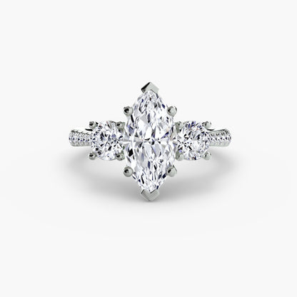 Three-Stone with Pavé Band AG & CO Jewellery