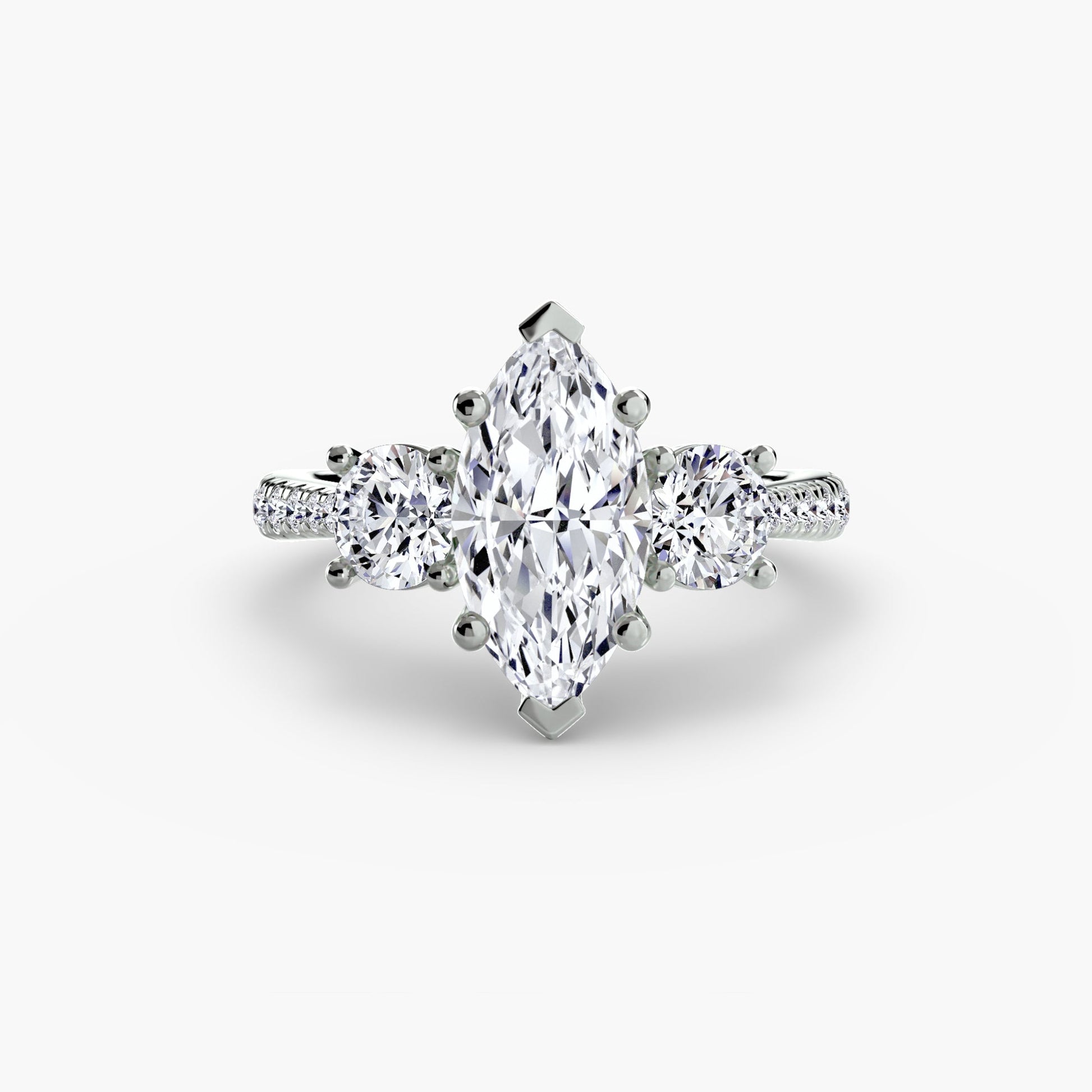 Three-Stone with Pavé Band AG & CO Jewellery