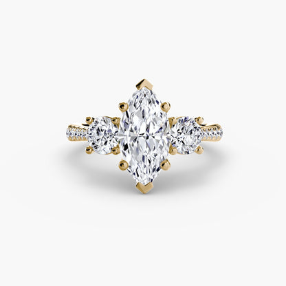 Three-Stone with Pavé Band AG & CO Jewellery