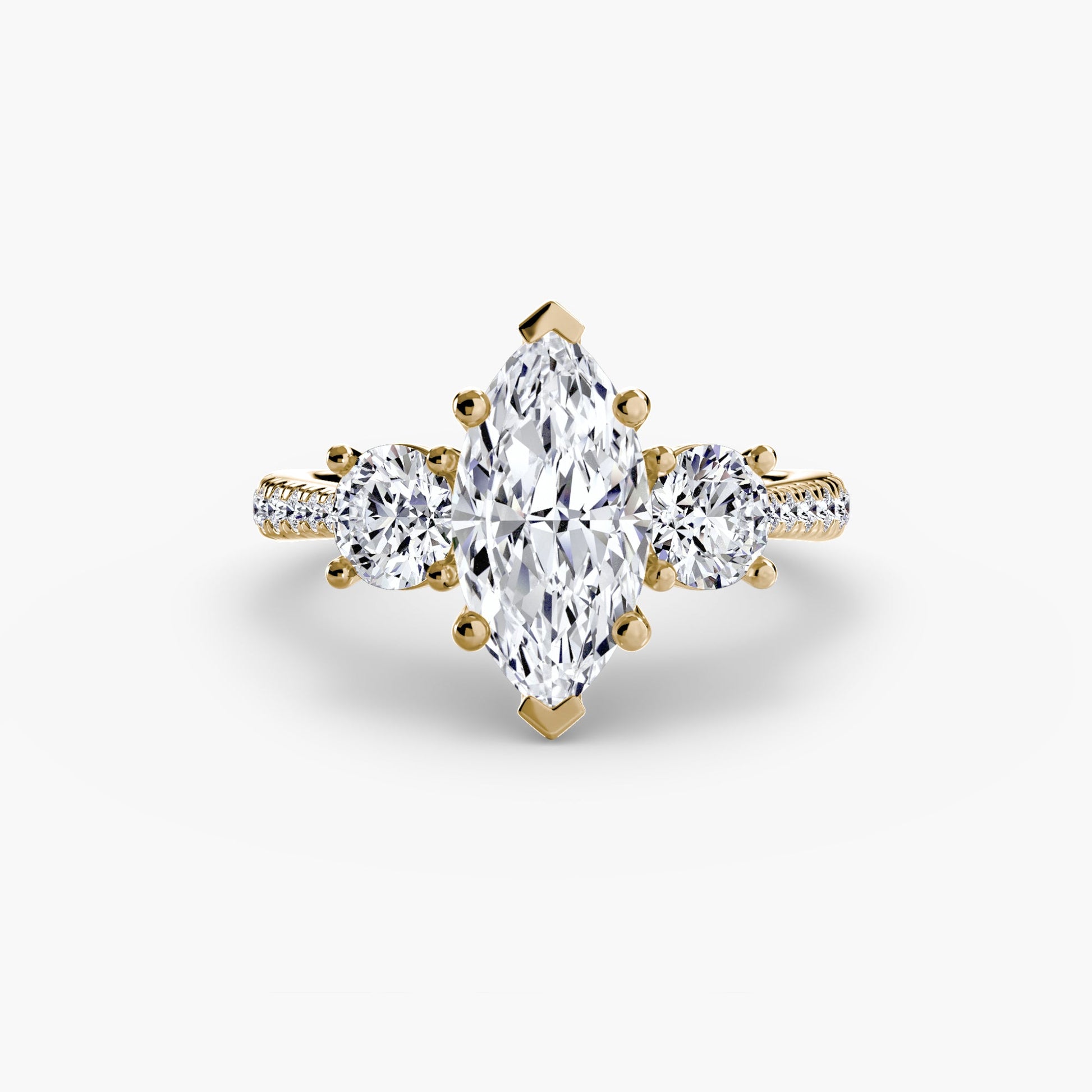 Three-Stone with Pavé Band AG & CO Jewellery