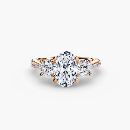 Three-Stone with Pavé Band AG & CO Jewellery