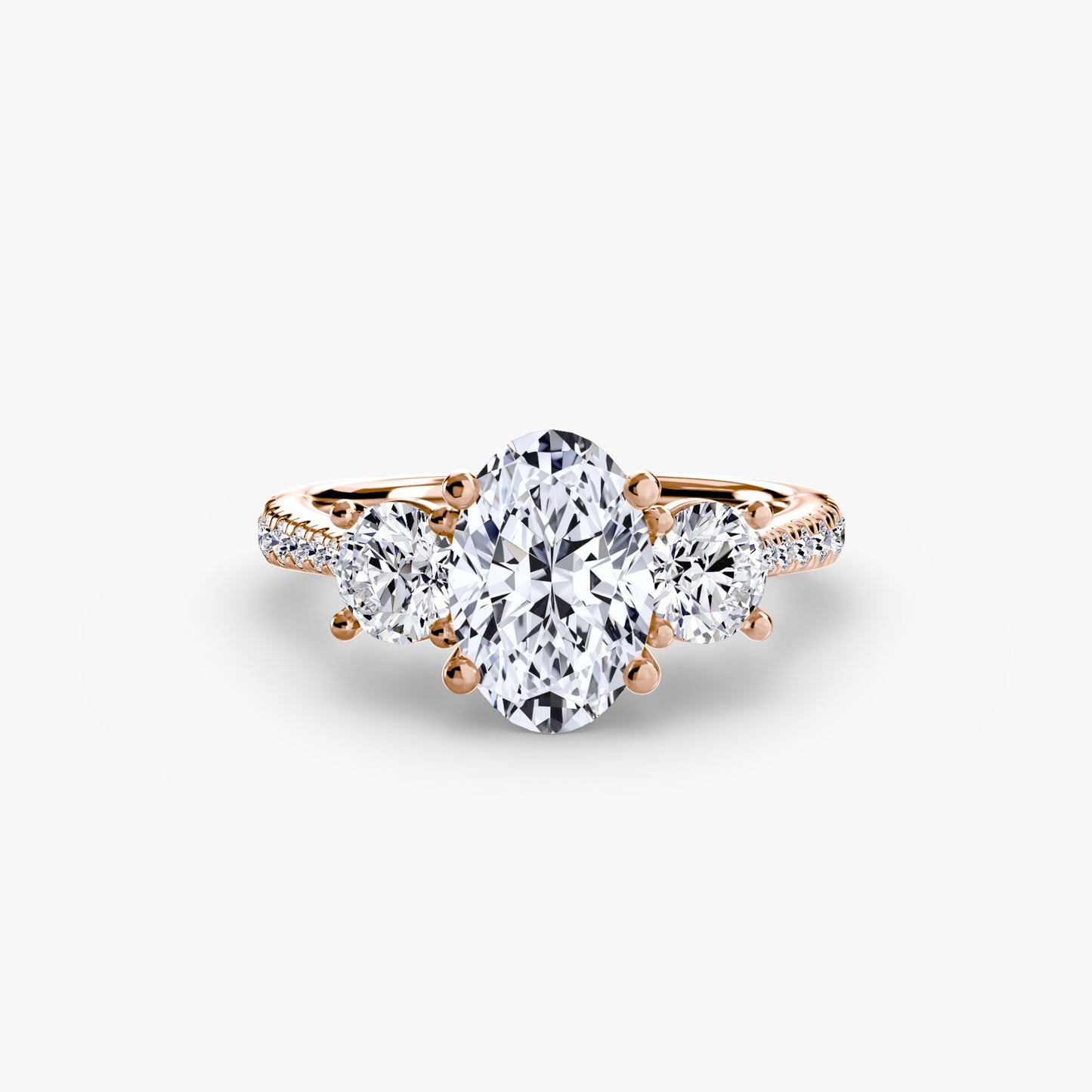 three-stone with pavé band ag & co jewellery