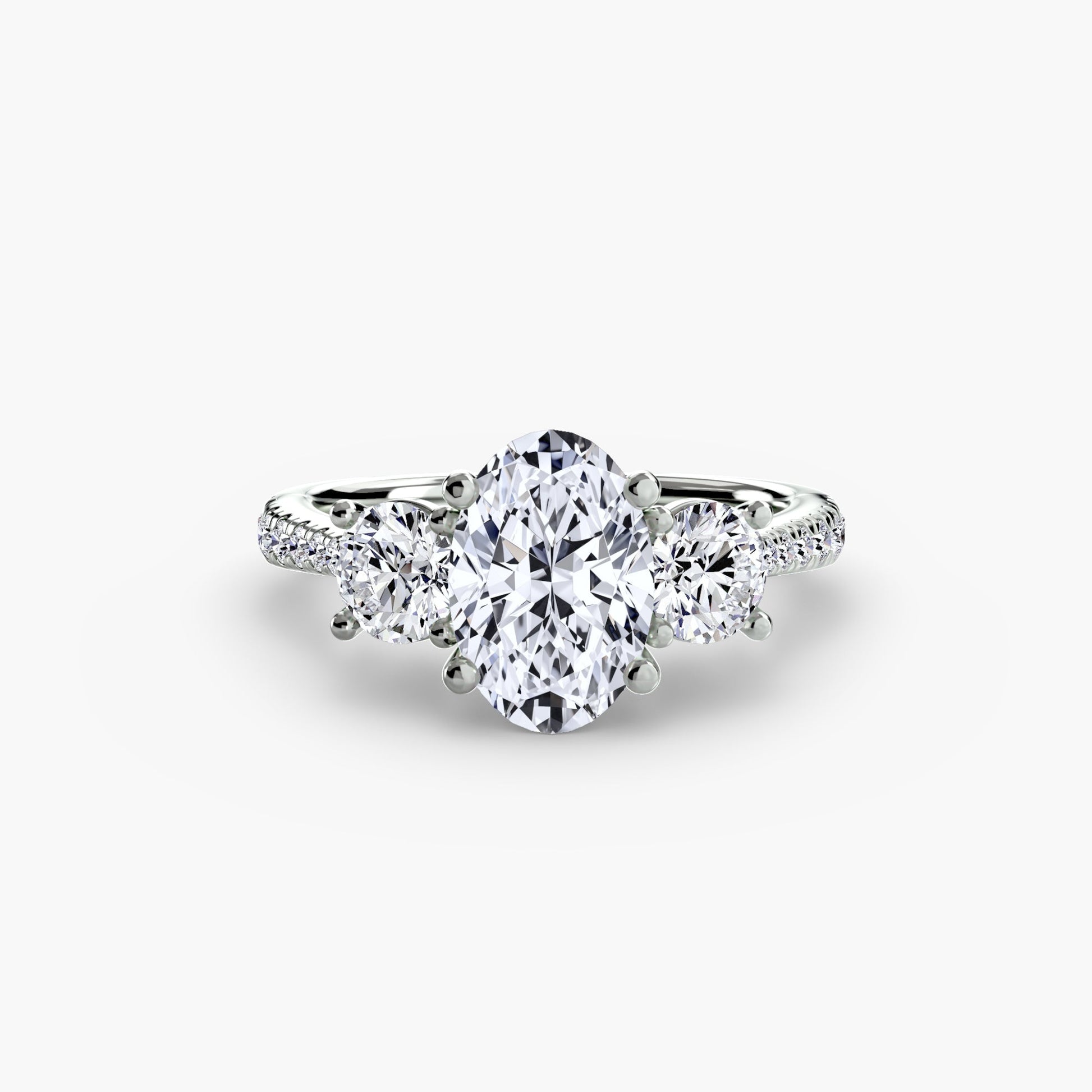 Three-Stone with Pavé Band AG & CO Jewellery