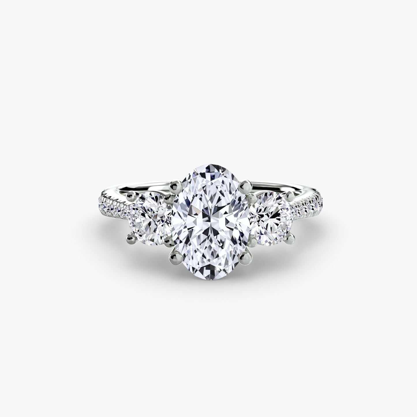 three-stone with pavé band ag & co jewellery