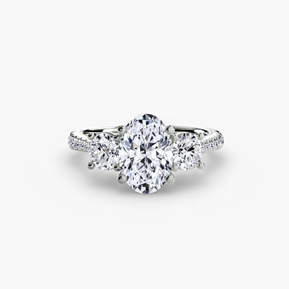 Three-Stone with Pavé Band AG & CO Jewellery