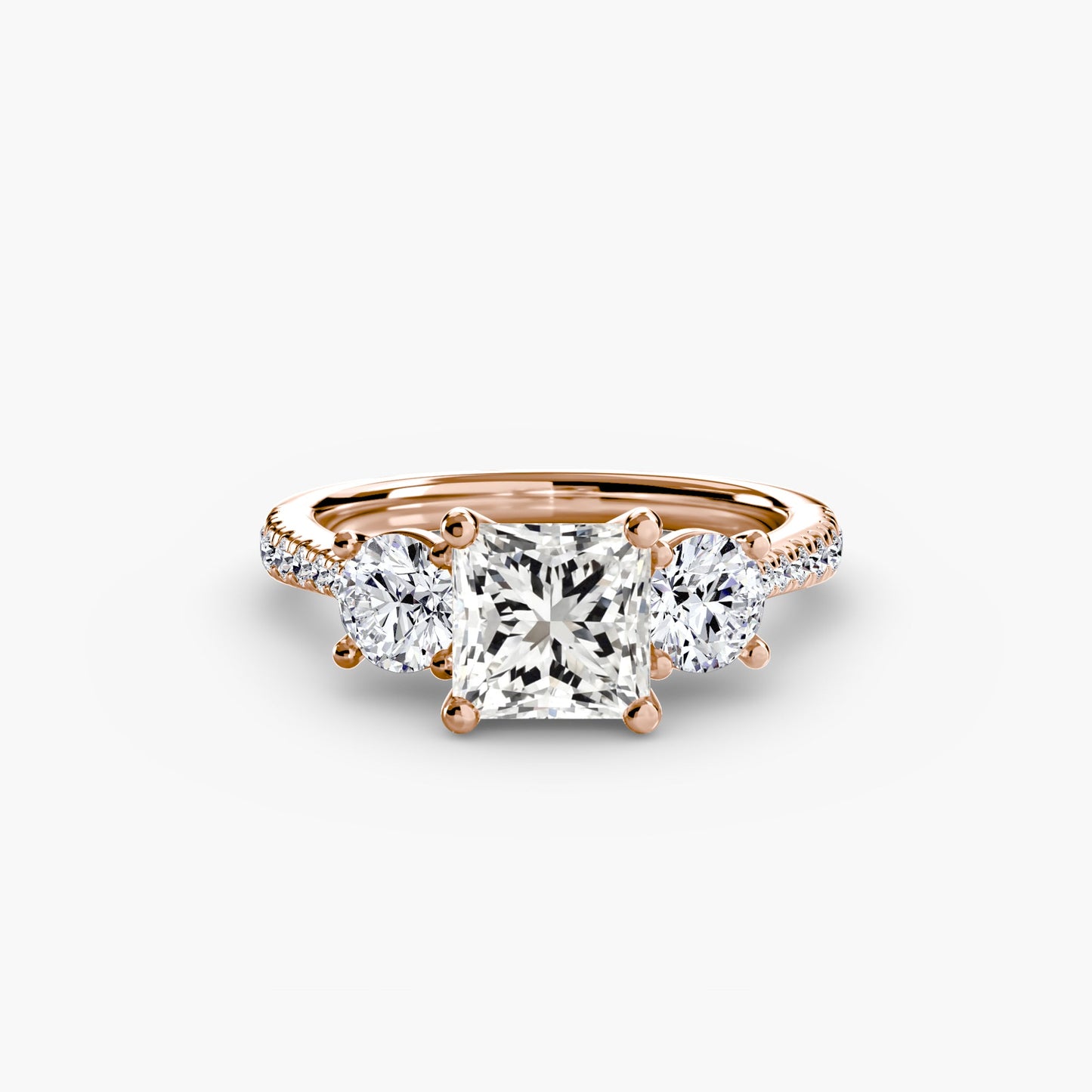 three-stone with pavé band ag & co jewellery
