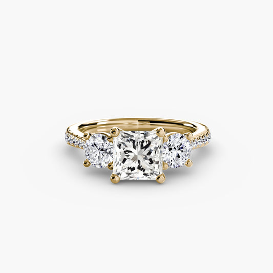 Three-Stone with Pavé Band AG & CO Jewellery