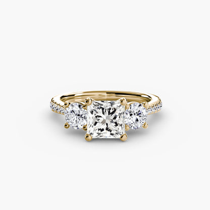 Three-Stone with Pavé Band AG & CO Jewellery