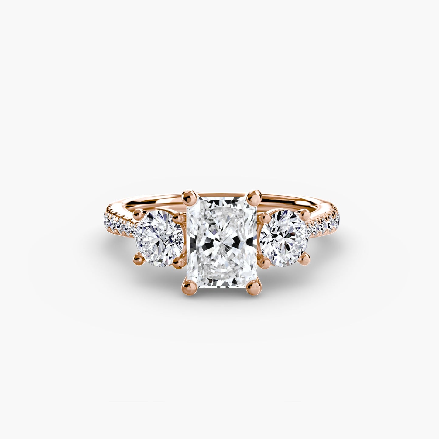 three-stone with pavé band ag & co jewellery